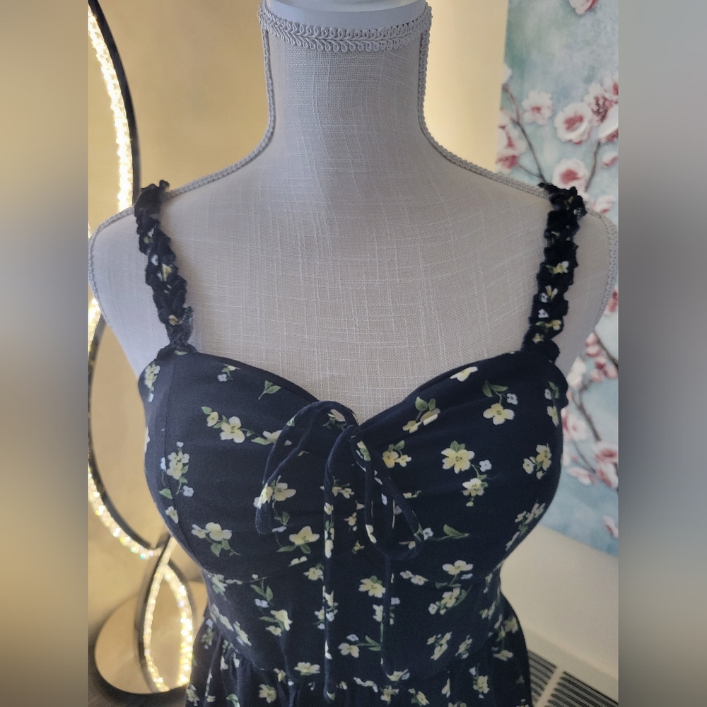 Black with Yellow Flowers